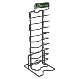 Lockdown Black Steel AR-15 Magazine Rack 10 Slots Universal