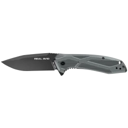 Real Avid Rav2 Folding Knife 3.25 Drop Point Black Oxide Blade