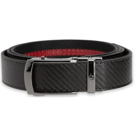 Nexbelt Bond Black Leather Business Belt for Suit Up to 50 Waist