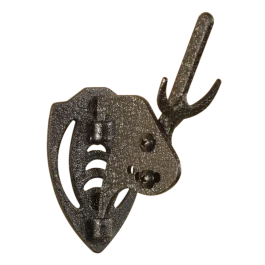 Skull Hooker Mini Hooker Steel Trophy Mount Graphite Black