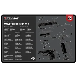 TekMat Walther CCP M2 Black Cleaning Mat