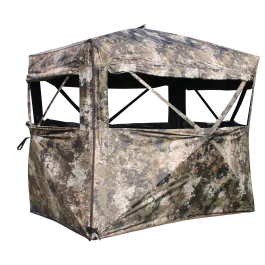 Muddy Outdoors Ground Blind Garage Camo with Panoramic Windows