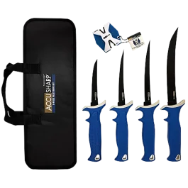 AccuSharp 6-Piece Fillet Knife Kit with TPR Grip and Sharpener