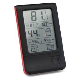 Hornady Digital Hygrometer Red with Large Touchscreen Display
