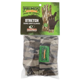 Primos Mossy Oak BottomLand Stretchfit Gloves with Sure Grip