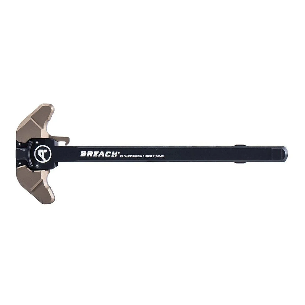 Aero Precision AR-10 Breach Ambi Charging Handle w/ Large Lever - Black/Kodiak Brown - APRA700341C