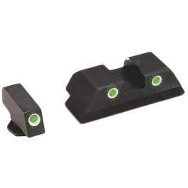 Ameriglo Classic Green Tritium Sight Set for Glock Gen 1-4 9mm/.40/.380, Gen 5 10mm/.45