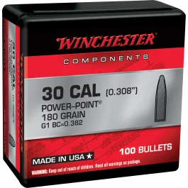 Winchester Ammo 308 Win 180gr Power Point Projectiles 100ct