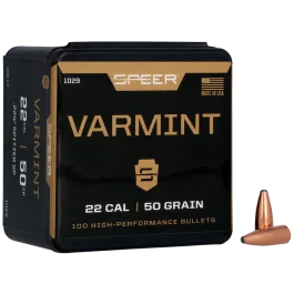 Speer Varmint 22 Cal 50 gr Jacketed Soft Point Projectiles