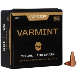Speer Varmint .30 Cal 130gr Hollow Point Projectiles 100ct