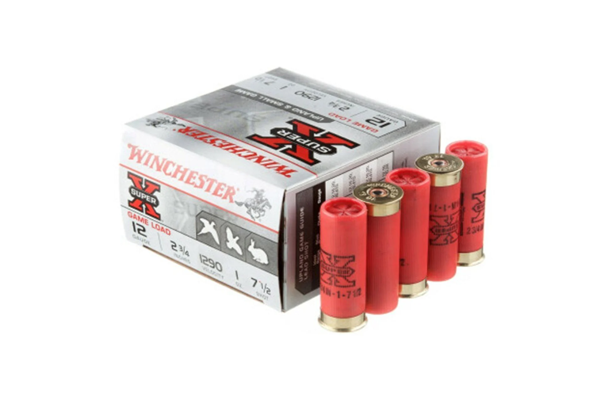 Winchester XU127 Super-X Game Load Ammunition 12 Gauge 2-3/4" 1 oz #7-1/2 Shot Shotgun Ammo - 250 Rounds - XU127