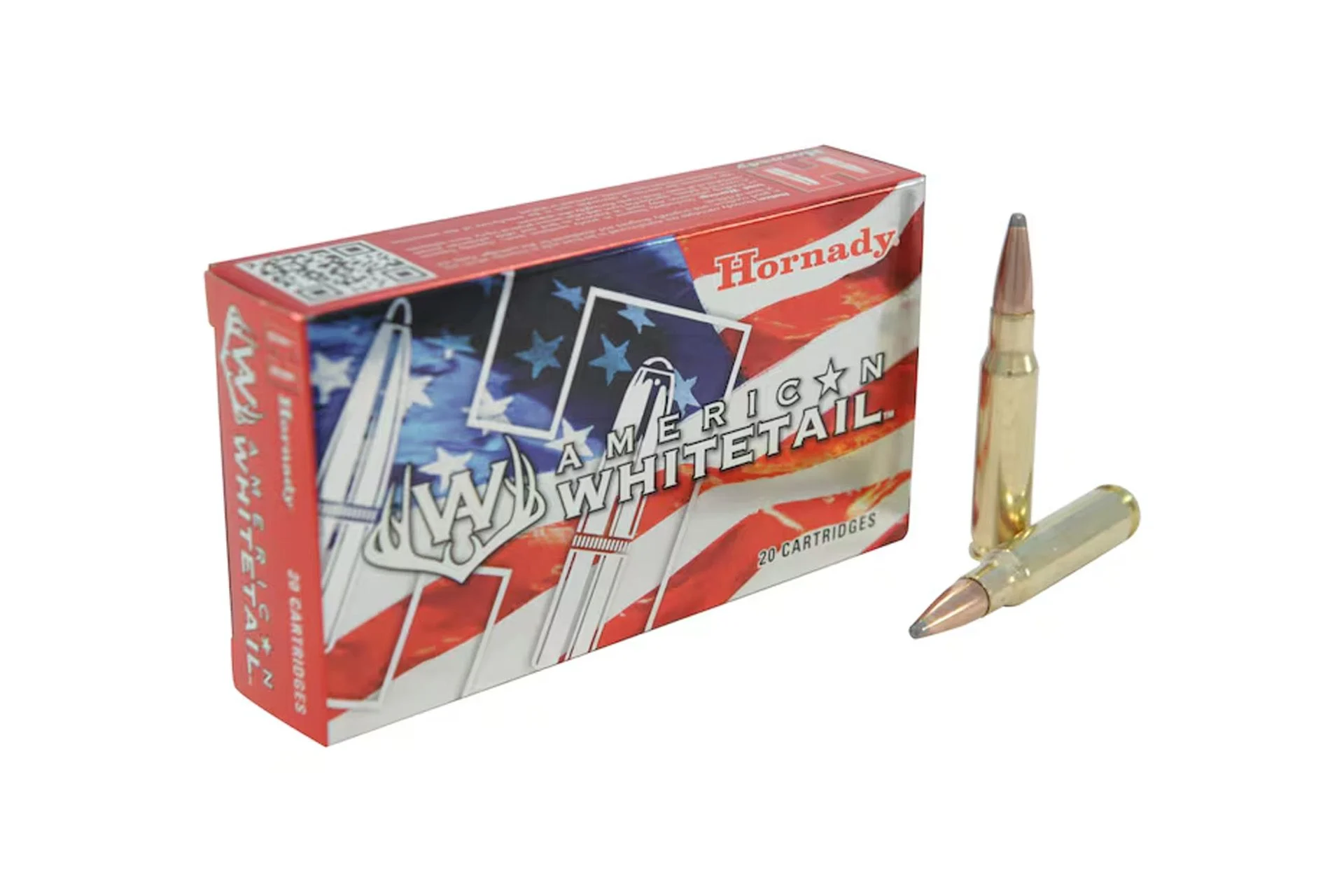 Hornady 80904 American Whitetail 308 Winchester Ammo 165 Grain Interlock Spire Point Rifle Ammo - 20 Rounds - 80904