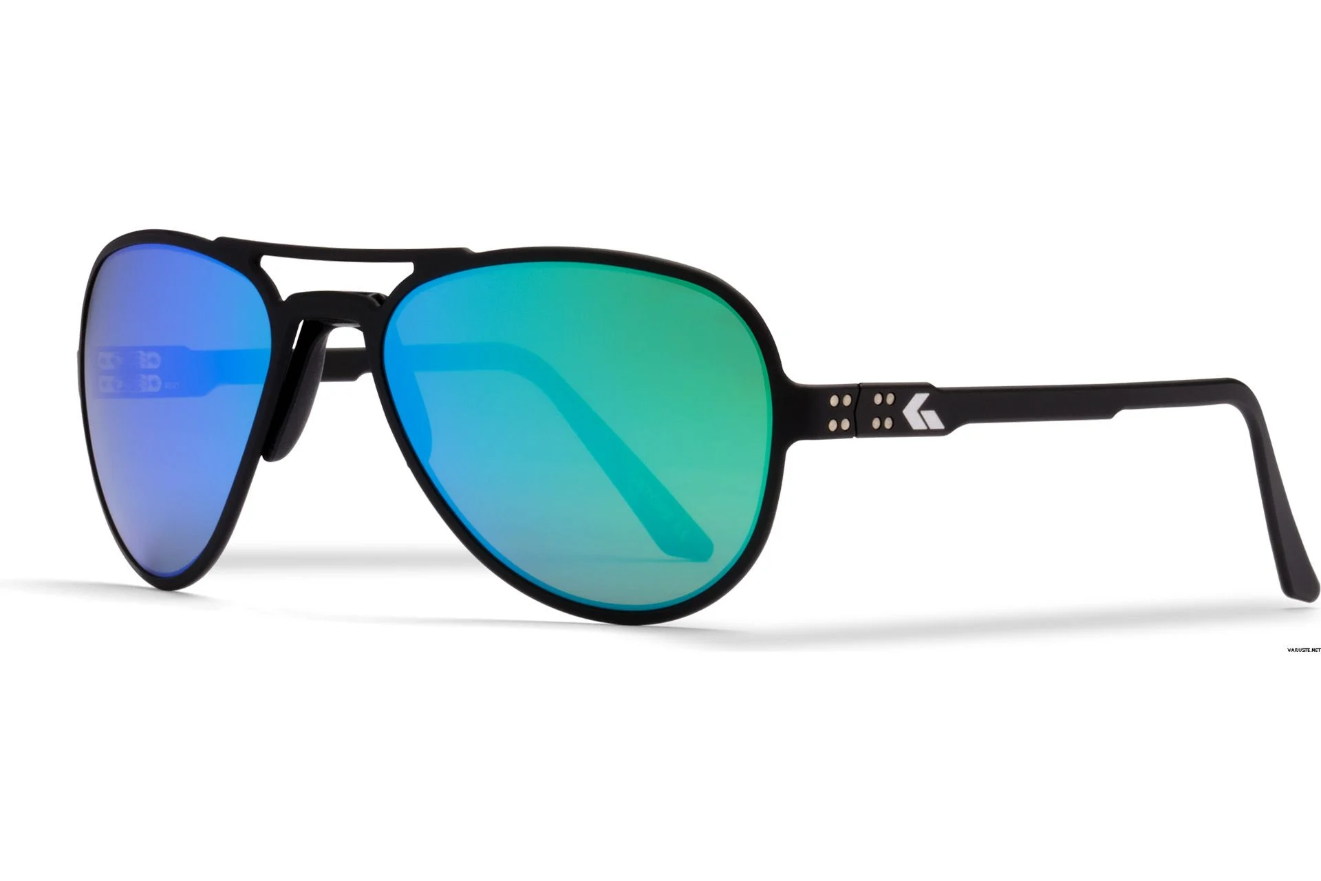 Gatorz Skyhook Black Silver Logo Brown Polarized Green Mirror - GZ-09-023