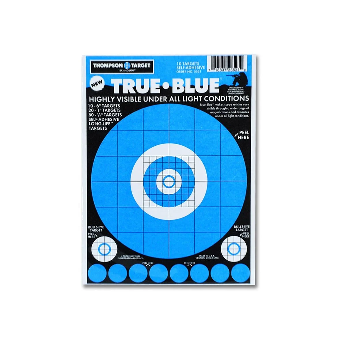 Thompson True Blue 6"x9" Adhesive Peel & Stick Targets - 10 Pack - 5521-10