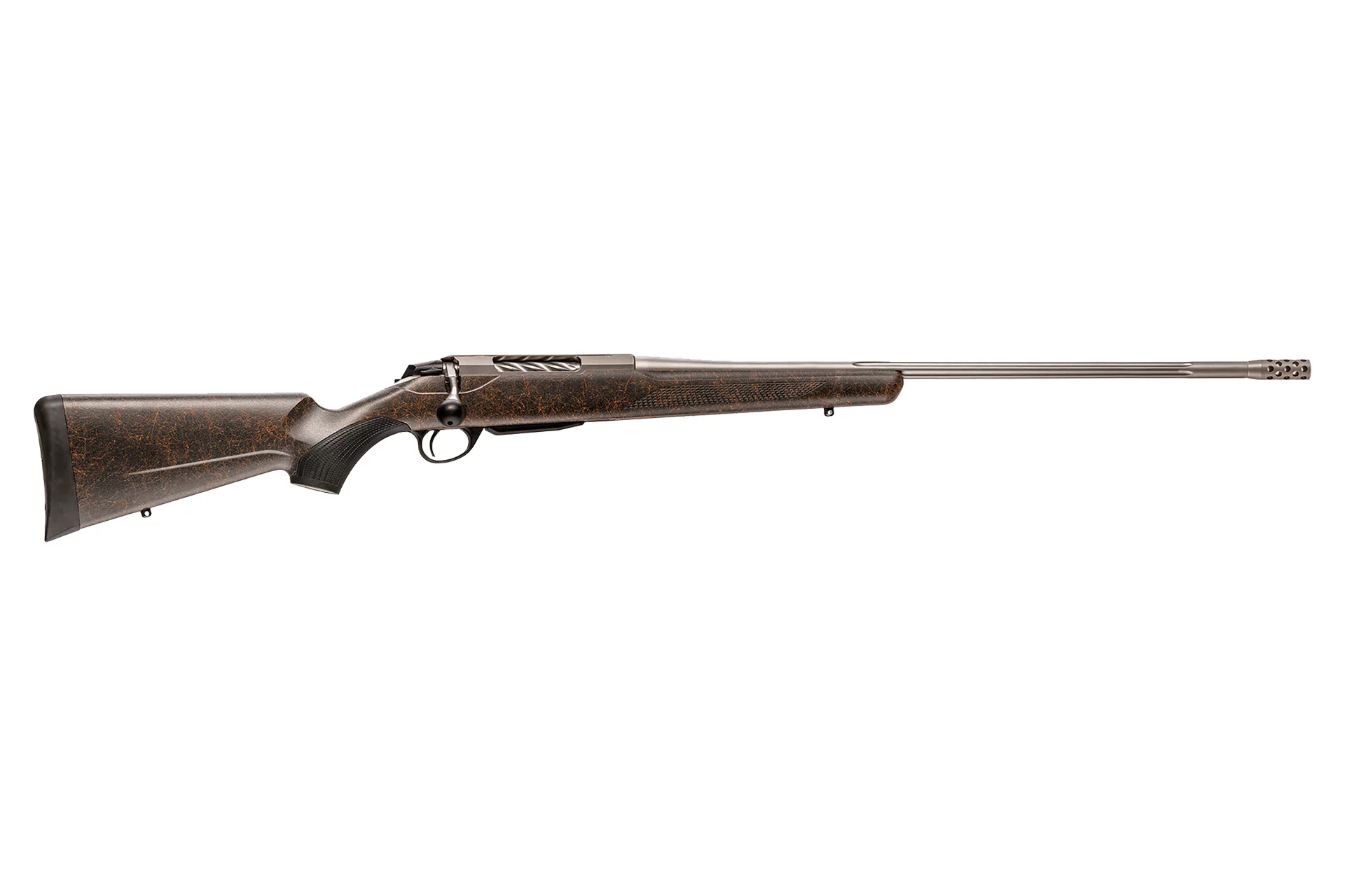 Tikka T3x Lite 6.5 PRC 3+1 24.30" Stainless Steel Fluted Bolt-Action Rifle - Black/Orange - JRTXRBS319