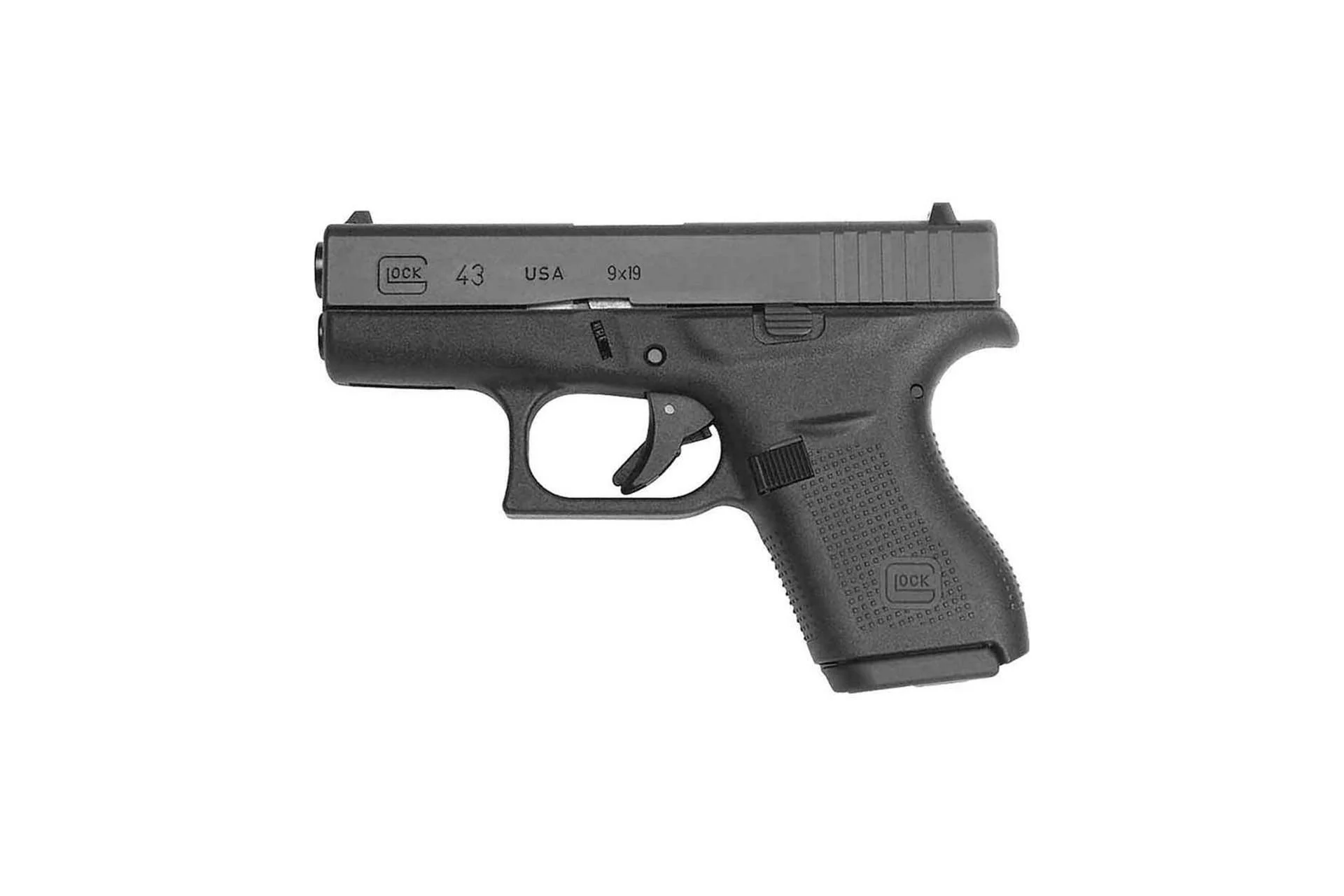 Glock G43 Gen 3 Subcompact 9mm Pistol - Blue/Black, 3.39" Barrel, 6+1 Rounds - UI4350201