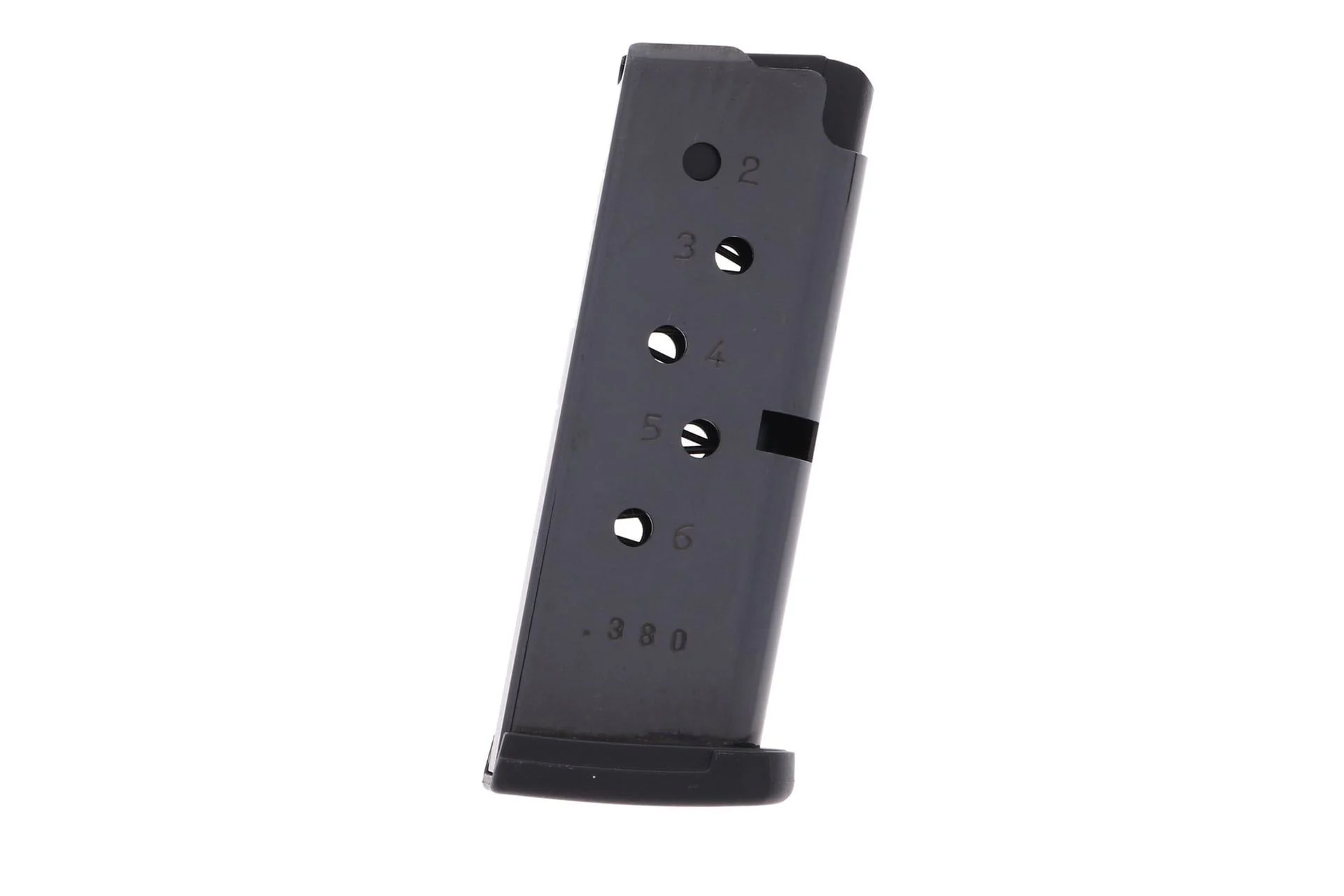 Ruger, Magazine, 380ACP, 6 Rounds, Fits Ruger LCP, with Finger Rest, Steel, Blued Finish - 90333