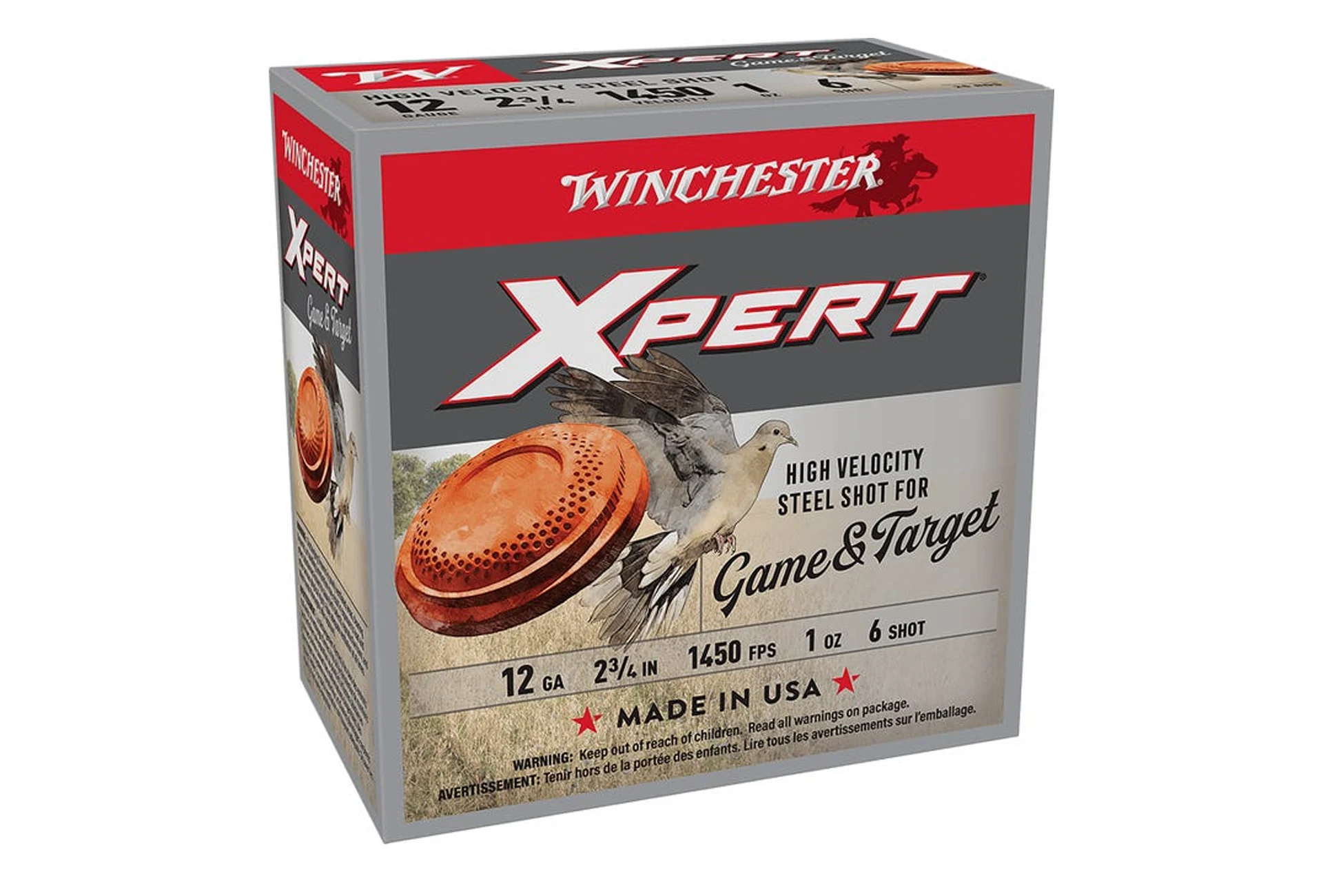 Winchester WE12GTHV6 Xpert Hi-Veloctiy Steel Shotgun Ammo 12 Gauge, 2 3/4", 1 oz, #6 Shot, 250 Rounds - WE12GTHV6