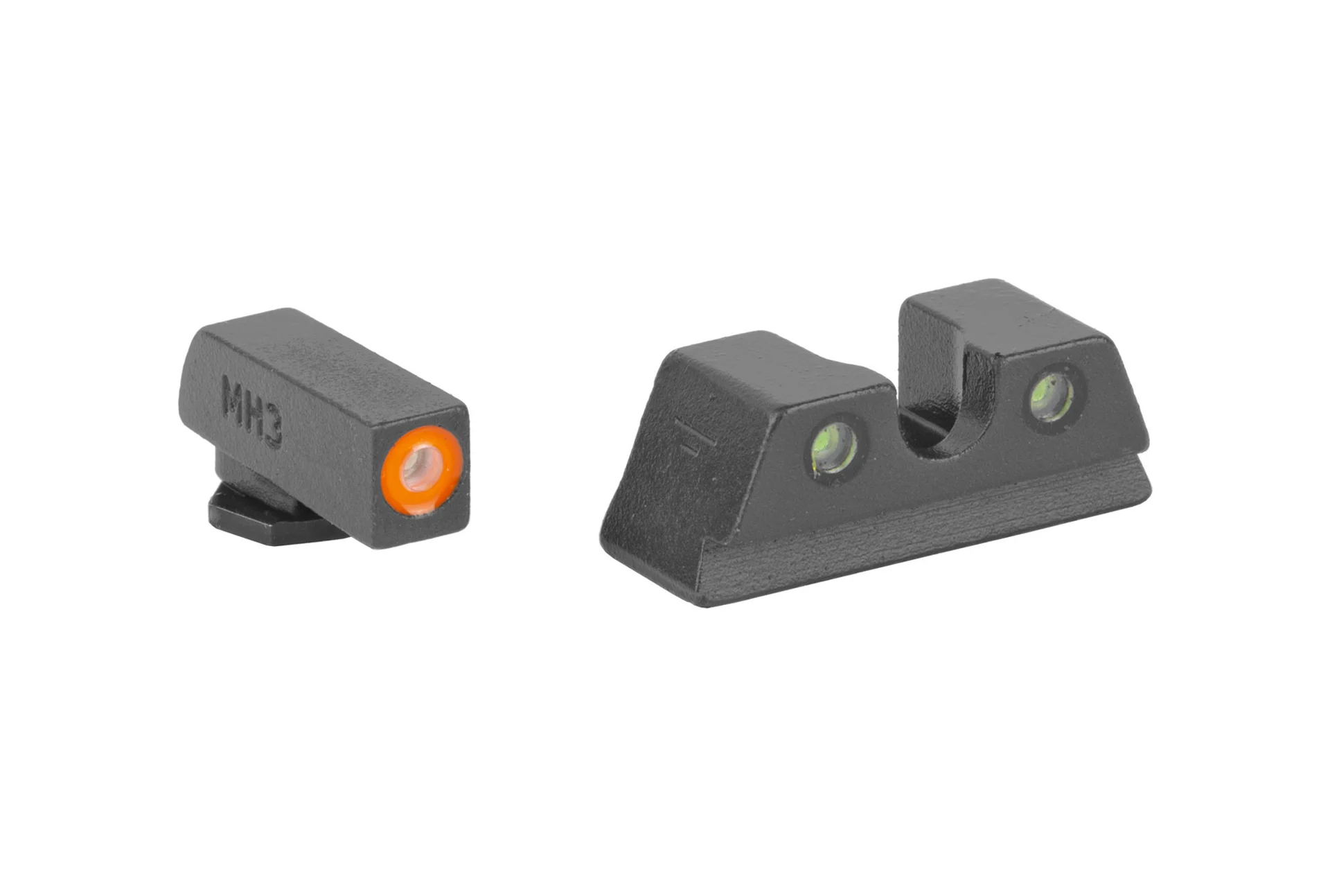 Meprolight Hyper Bright Night Sights for Glock 42/43 Tritium Orange/Green - 402203131