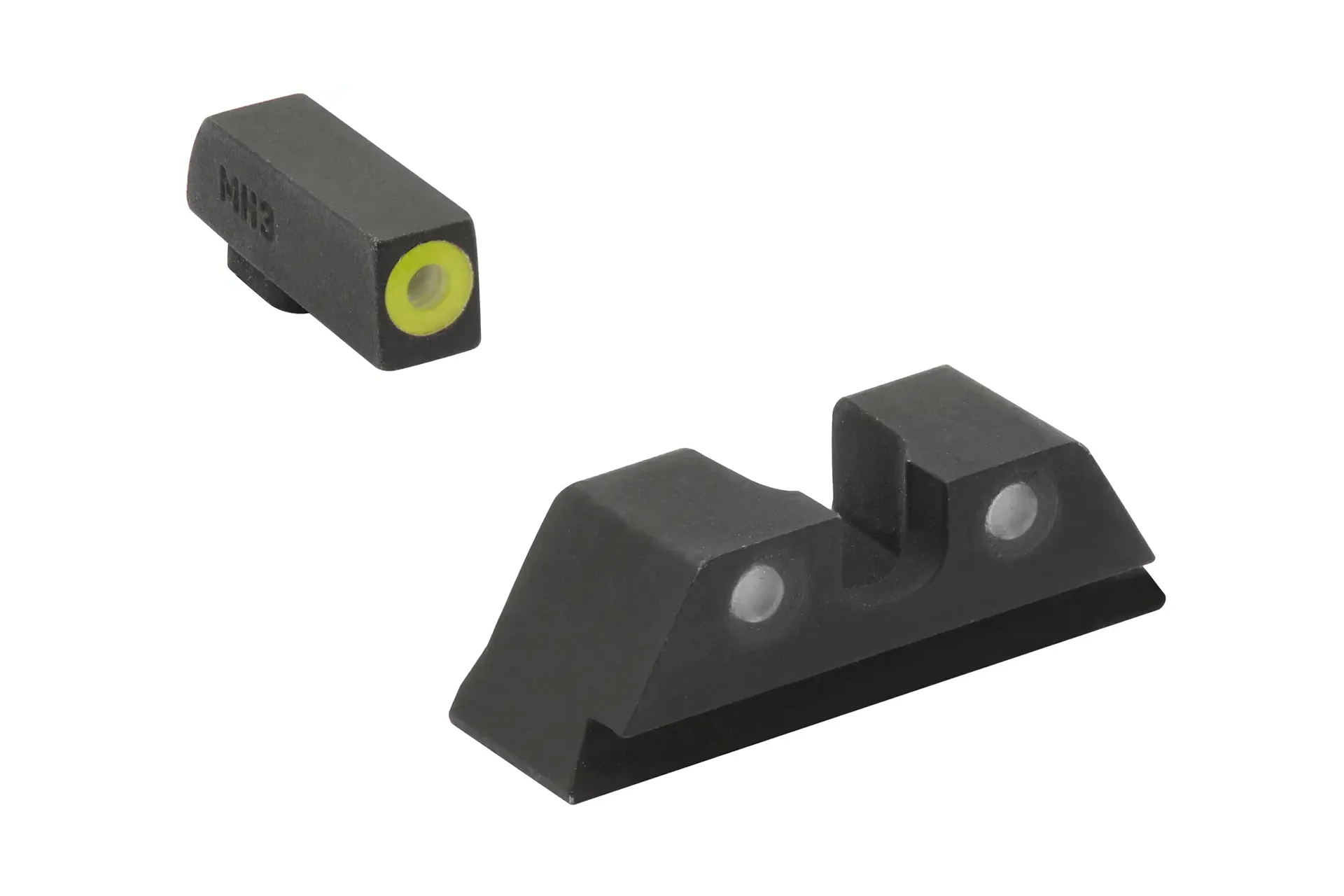 Meprolight Hyper Bright Night Sights for Standard Glock 9/357SIG/40/45GAP Tritium Yellow/Green - 40224318021