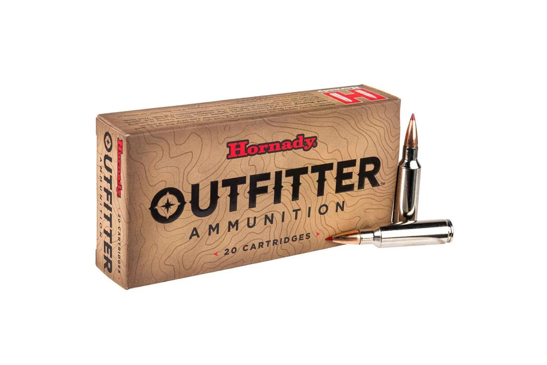 Hornady Outfitter .300 Winchester Short Magnum 180 Grain Copper Solid CX Brass Cased Centerfire Rifle Ammunition Rifle Ammo - 20 Rounds - 822034