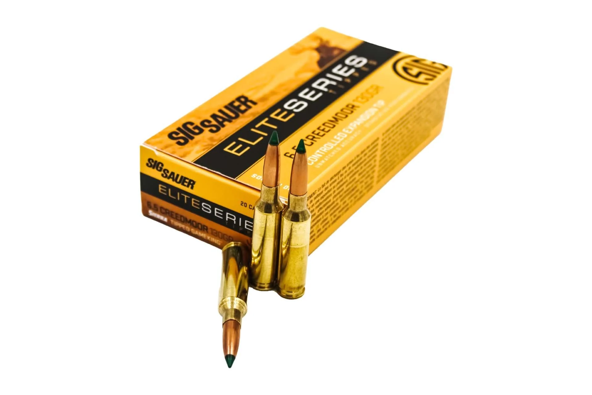 SIG Sauer Elite Hunting Tipped 130 GR 6.5 Creedmoor Ammunition - 20 rounds - E65CMTH1-20