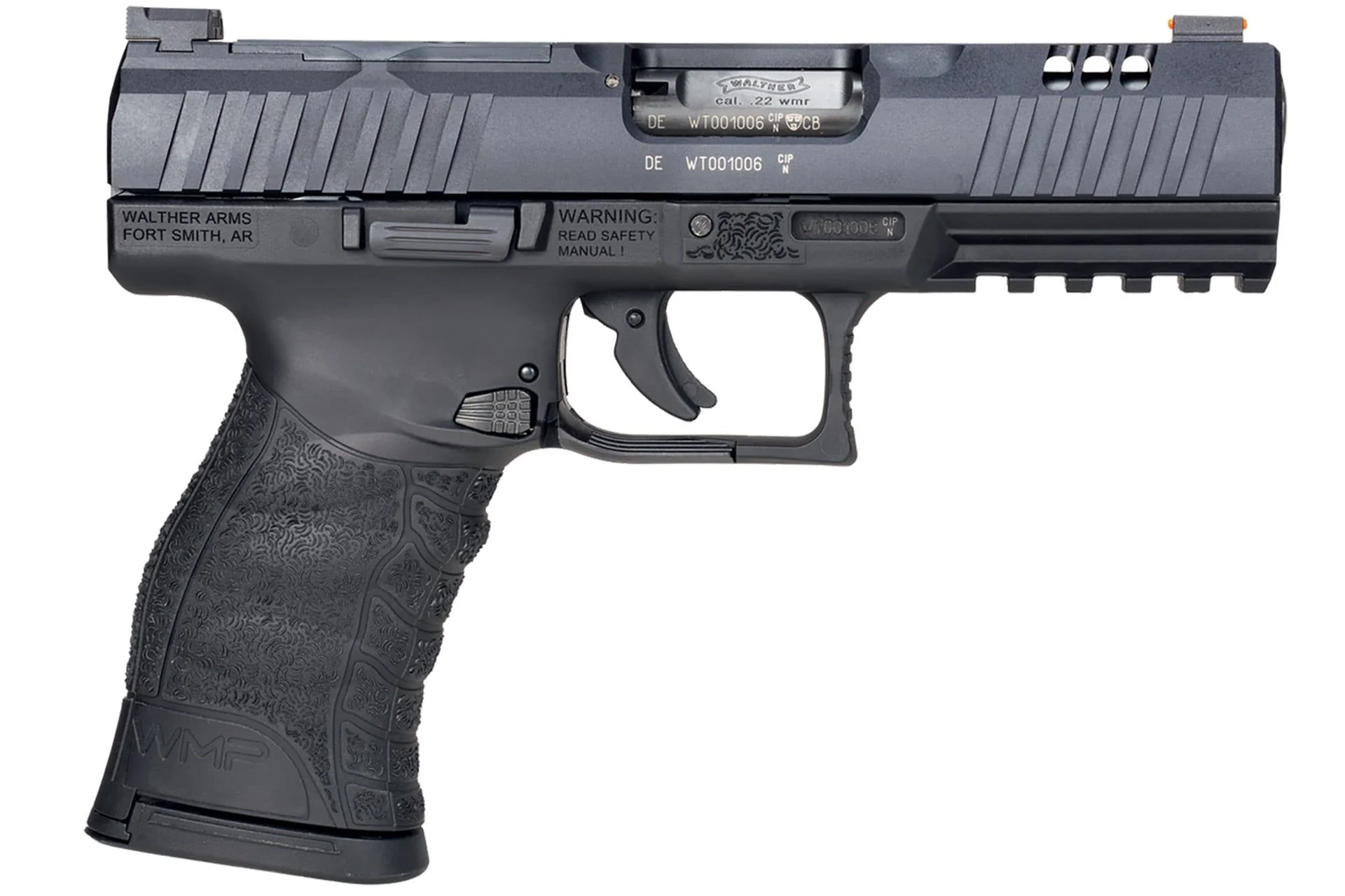 Walther Arms WMP .22 WMR 4.5" Optic Ready 15rd Semi-Auto Pistol - Black - 5220300