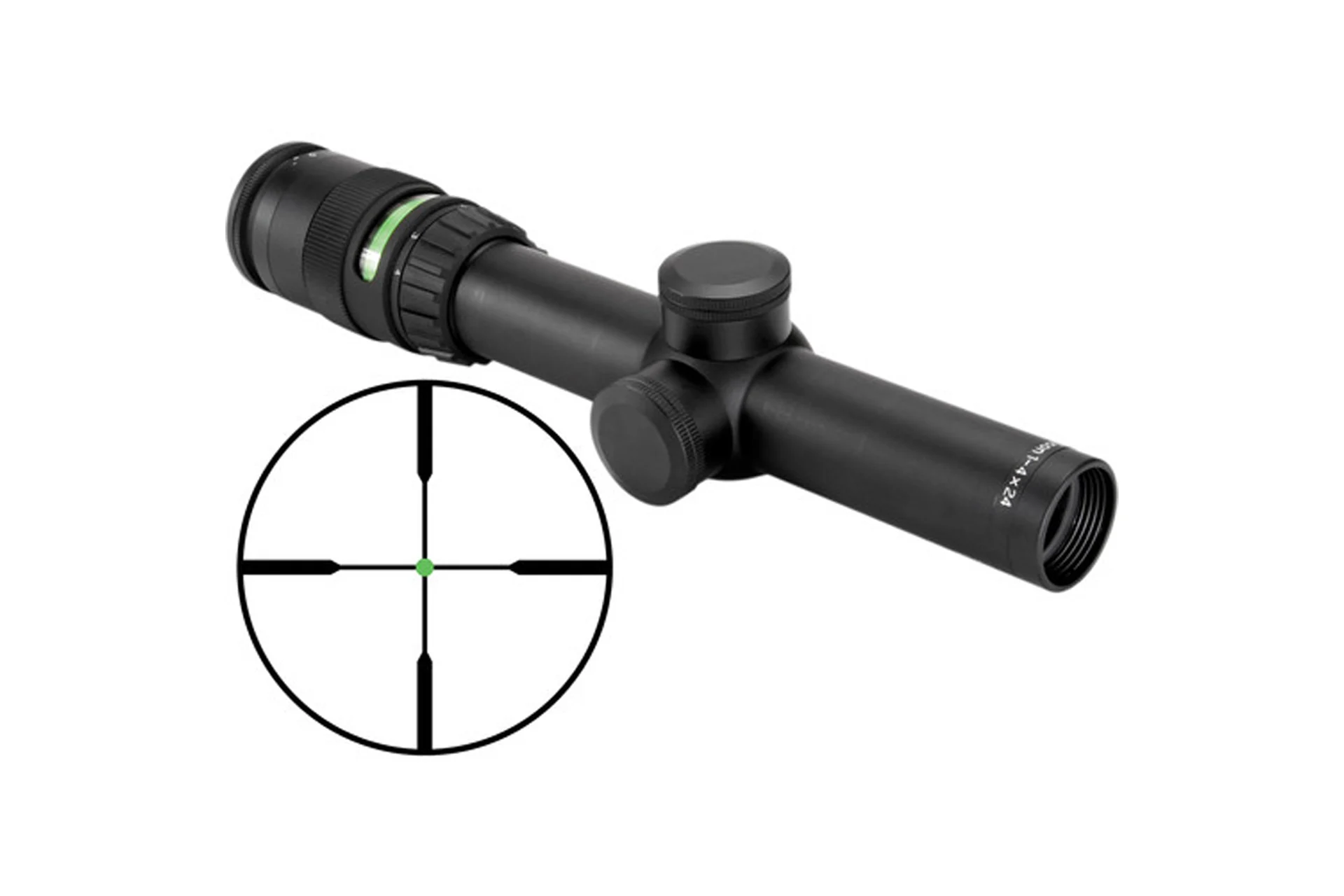 Trijicon 200071 AccuPoint 1-4x24 30mm SFP Green Dot Riflescope - STD Crosshair w/ Green Dot - 2000071