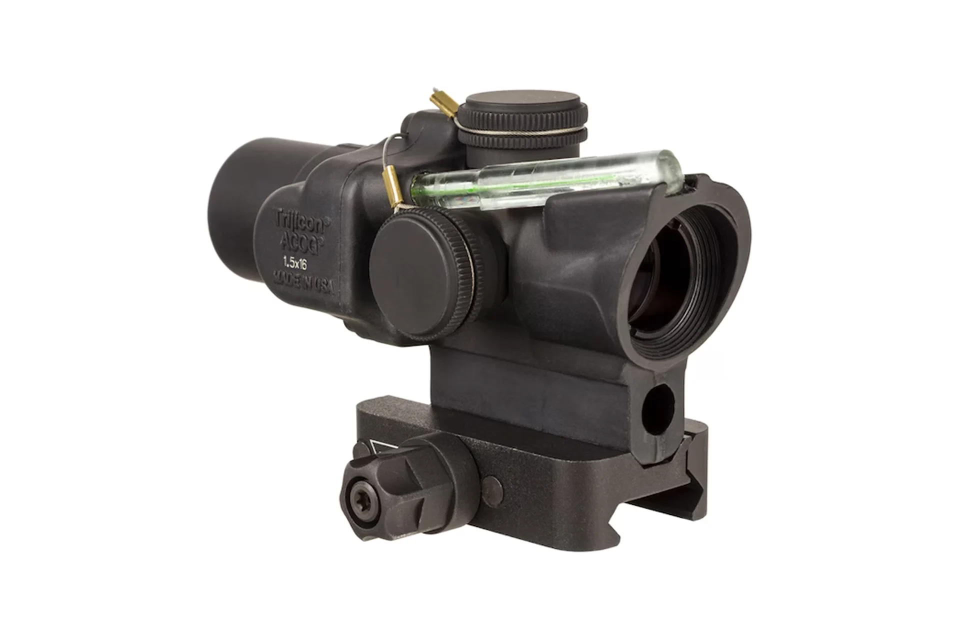 Trijicon 400329 ACOG 1.5x16S Dual Illuminated Green Ring/2 MOA Center Dot Compact Riflescope w/Q-LOC Mount - 400329