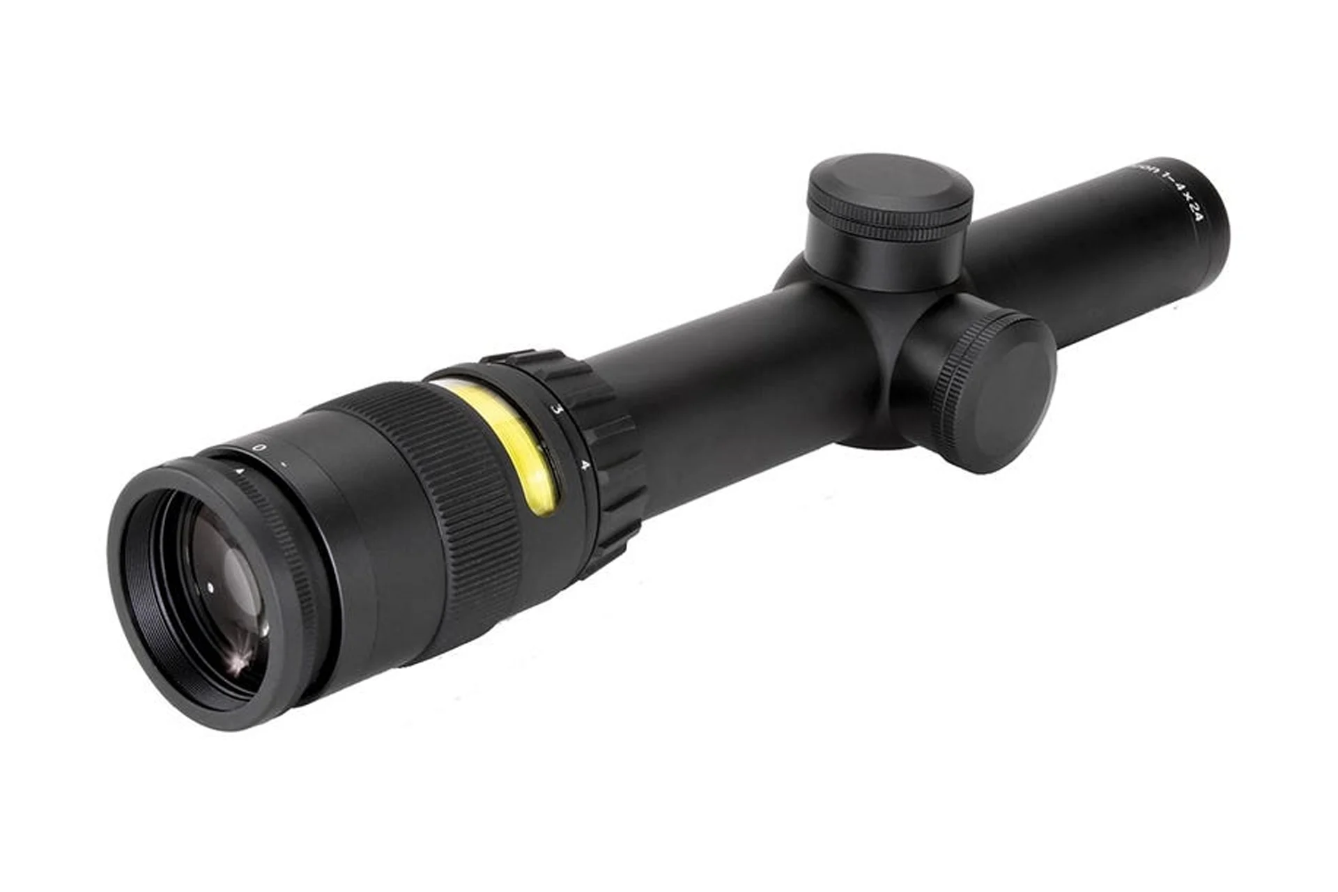 Trijicon 200071 AccuPoint 1-4x24 30mm SFP Amber Dot Riflescope - STD Crosshair w/ Amber Dot - 200070