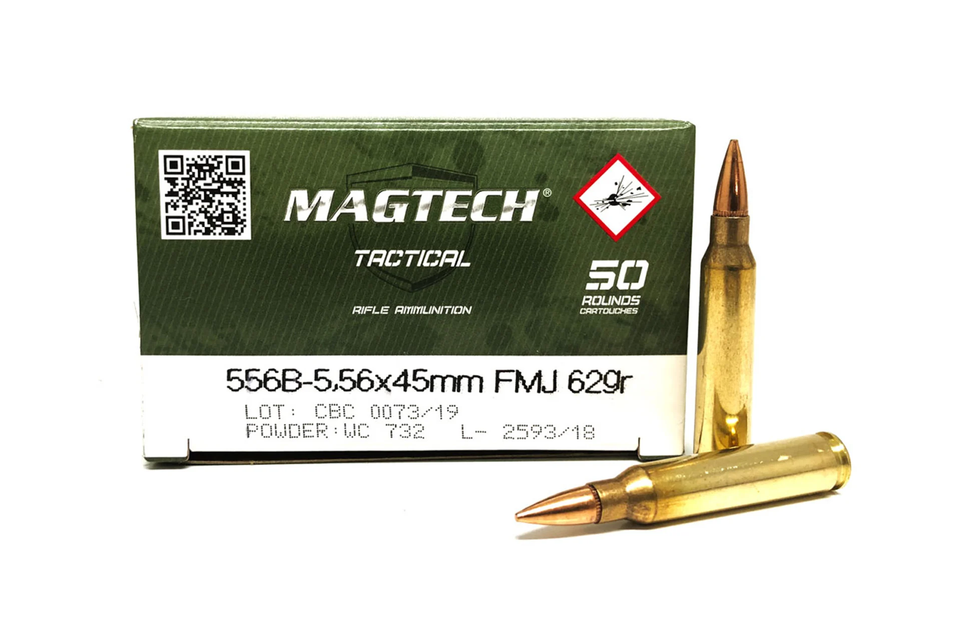 Magtech 5.56x45 62 Grain FMJ Ammo Rifle Ammo - 1000 Rounds - 556B