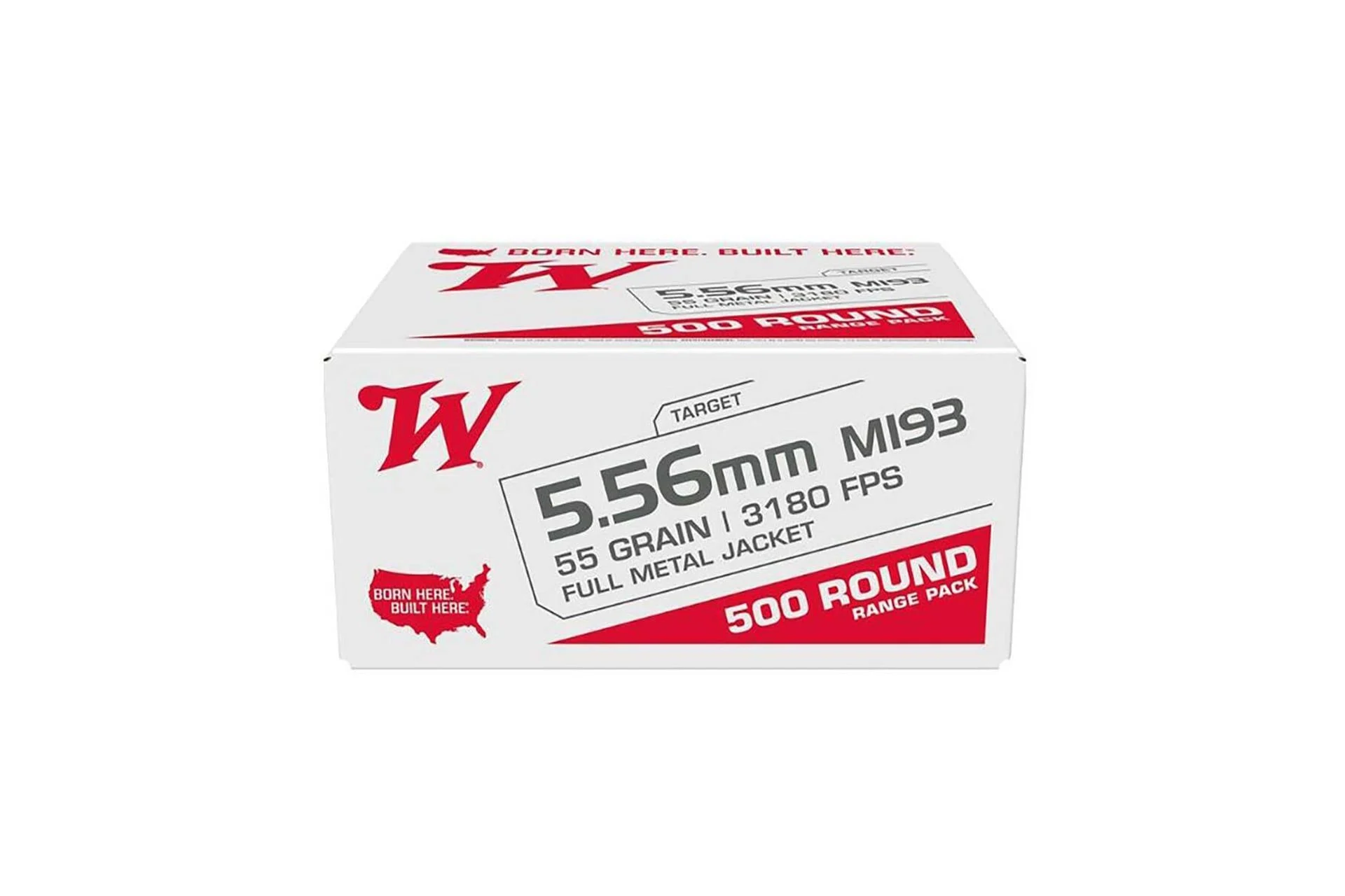 Winchester SGM193500 5.56x45mm NATO M193 Ammo 55 Grain FMJ 500 Rounds - SGM193500