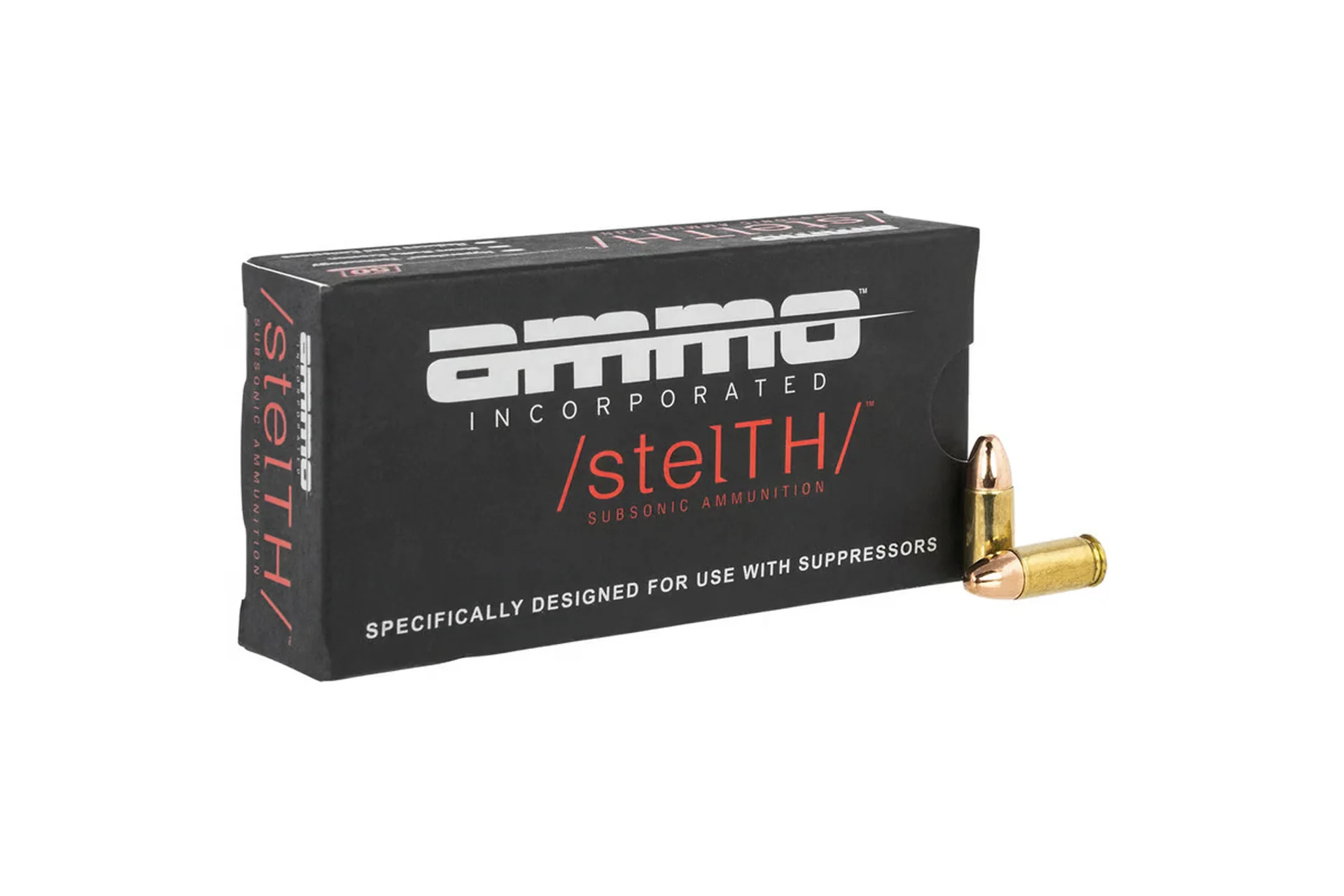 Ammo Inc STELTH 9mm Ammo 147gr TMJ Subsonic Handgun Ammo - 1000 round case - 9147TMC-A50