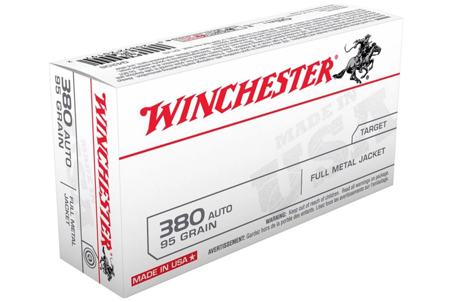 Winchester USA380JHP 380 95Gr JHP Ammo, 50rd - USA380JHP