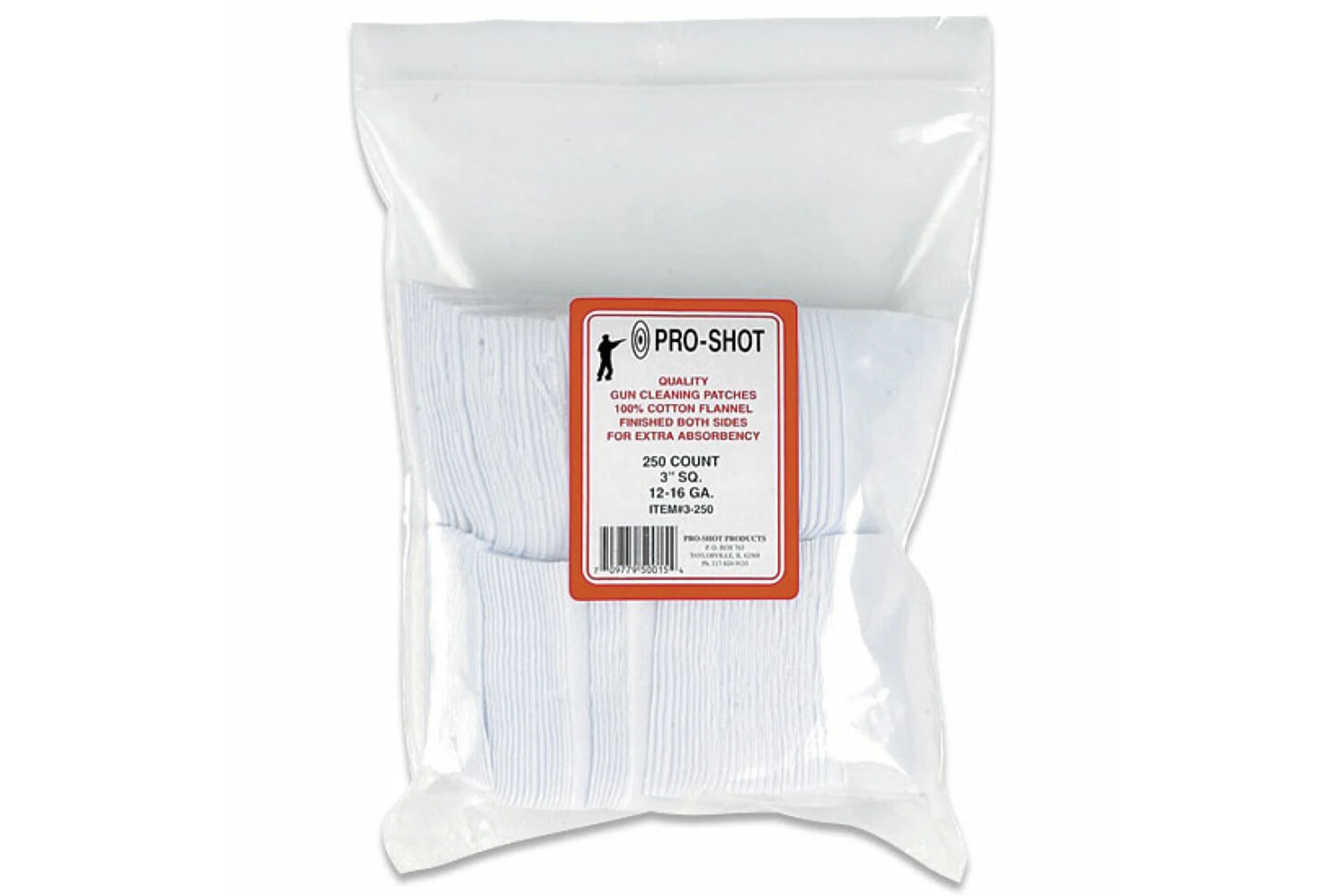 Pro-Shot Products, 3-250, Patch, 3", For 12/16 Gauge, 250 Pack - PST3250