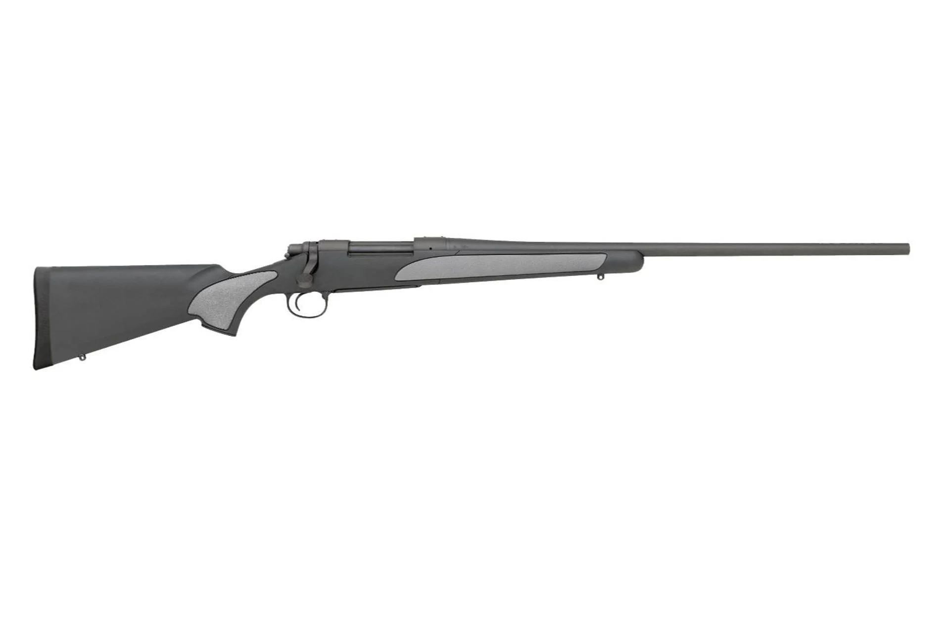 Remington 700 SPS Black/Gray Overmold Grip 30-06 Springfield Bolt Action Rifle - 4 Rounds, 24" Barrel, Black Synthetic Stock, Synthetic, Blue/Black - R27363