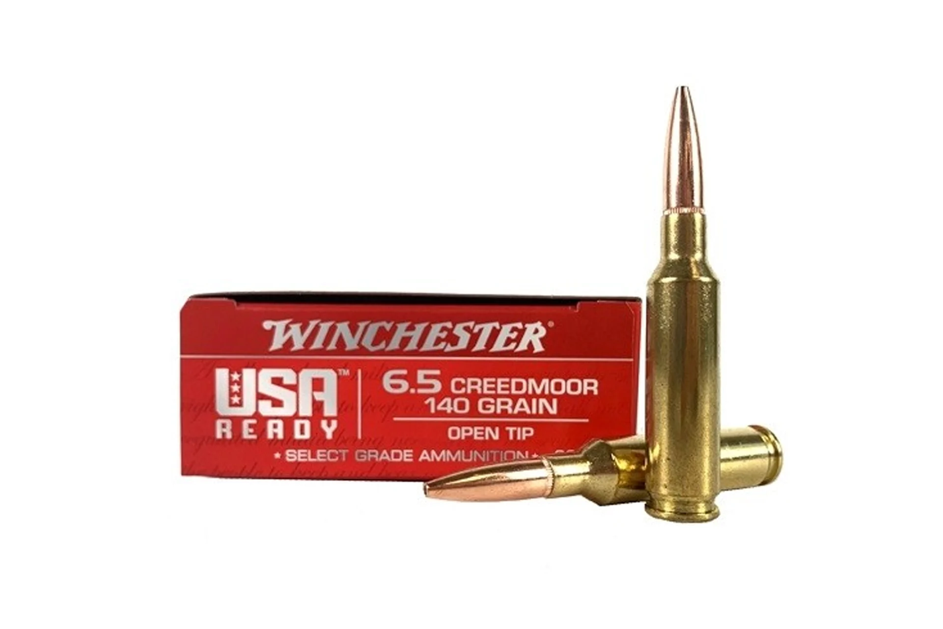 Winchester USA 6.5 Creedmoor RED65140 140 Grain Open Tip Rifle Ammo - 200 round case - RED65140