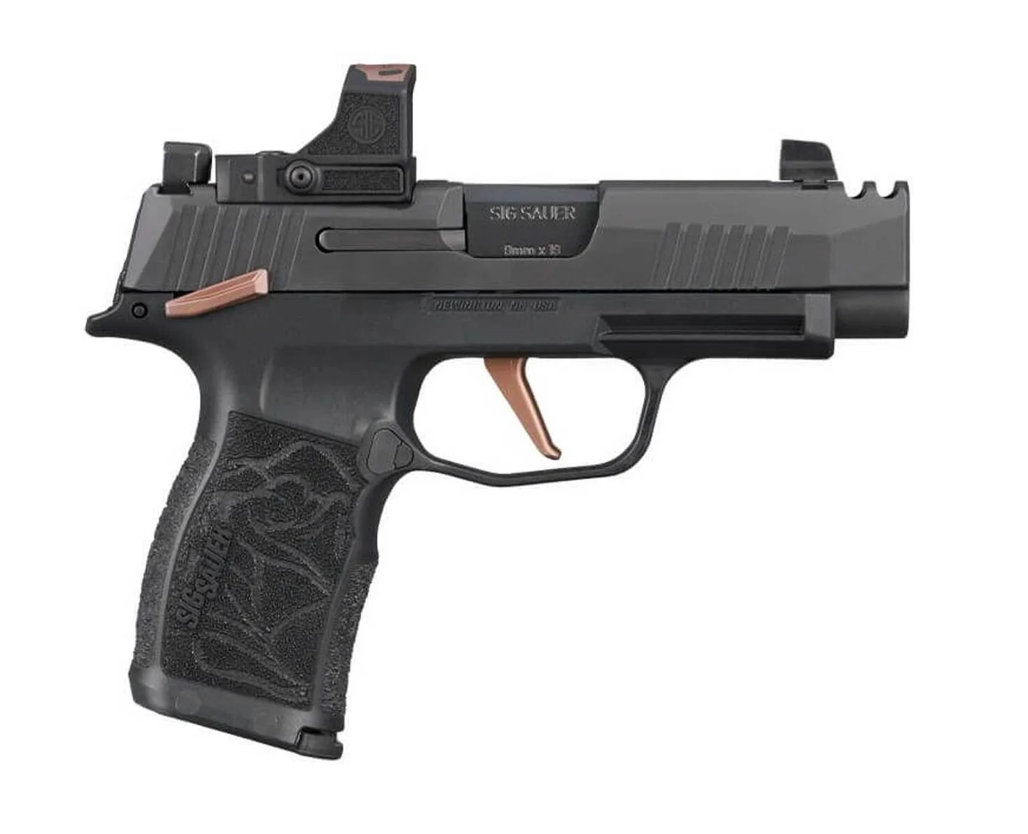 Sig Sauer P365XL Rose 9mm Luger 3.70in Black w/Rose Gold Accents Compact Pistol Kit - 12+1 Rounds - 365XL-9-ROSE-MS-RS