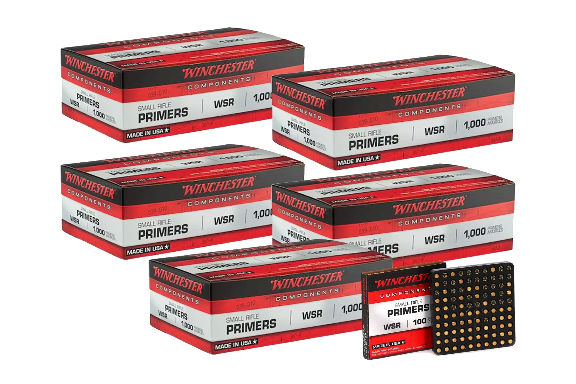 Winchester Ammo WSR 116 Small Rifle Primers - 5000 count - WSR