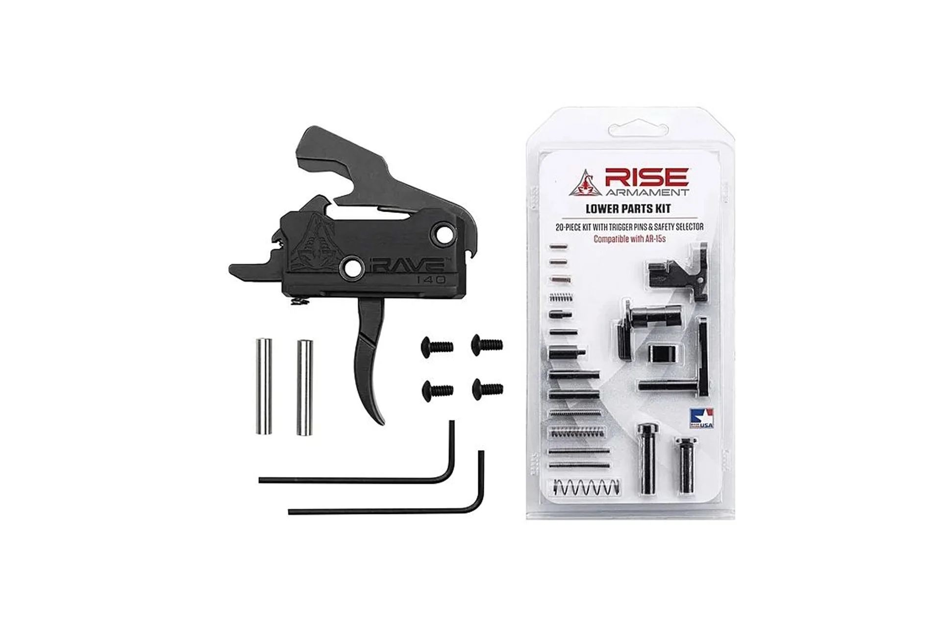 Rise Armament RAVE 140 Drop-in Trigger + LPK - Curved - T017-12003 Combo Kit
