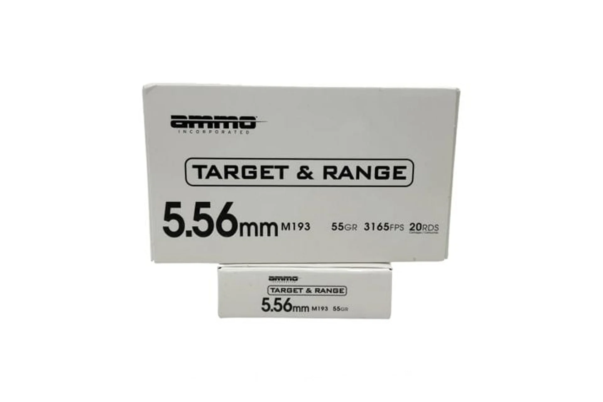 Ammo Inc 5.56NATO 55gr M193 Ammo Rifle Ammo - 20RD BOX - 556055M193-TR20