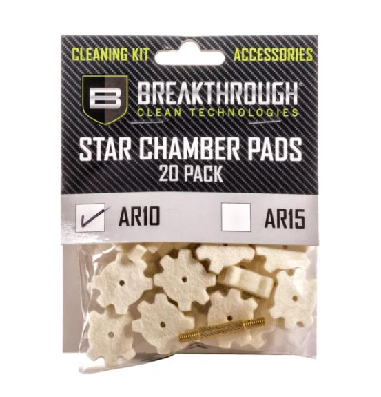 Allen AR-10 Star Chamber Pad With #8-32 Thread (Male / Male) Adapter - 20 Pack - BT-AR10SCP-20PK