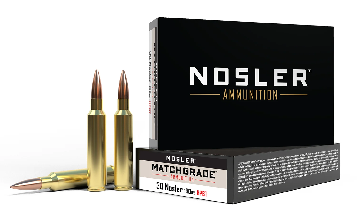 Nosler Match Grade 30 Nosler 190 gr HPBT — 20 Rounds