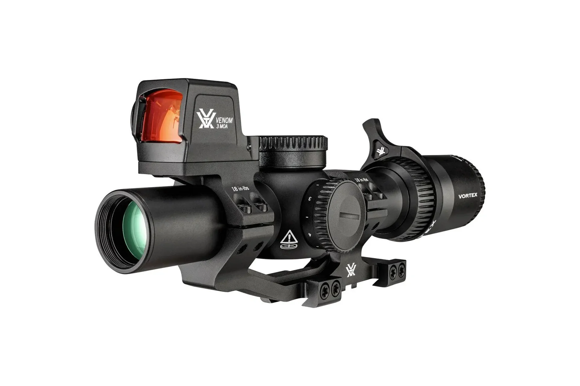 Vortex Venom 1-6-24 SFP 30mm AR-BDC3 LPVO w/ 2" Cantilever 30mm Mount & Vortex Venom Enclosed Red Dot - BNDL-VEN1601-VENMRD3-MTS