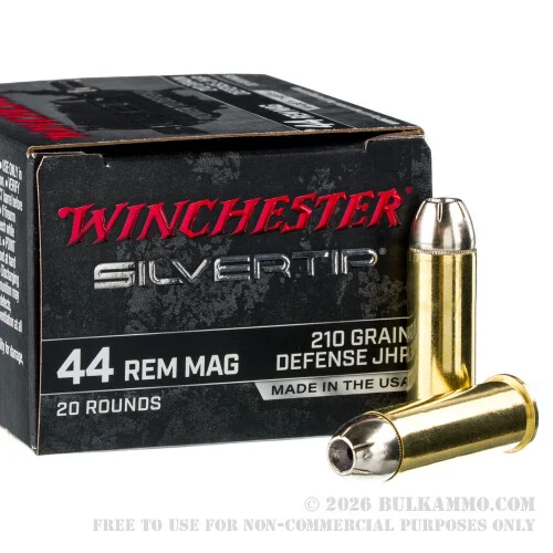 20 Rounds of .44 Mag Ammo by Winchester Silvertip - 210gr JHP