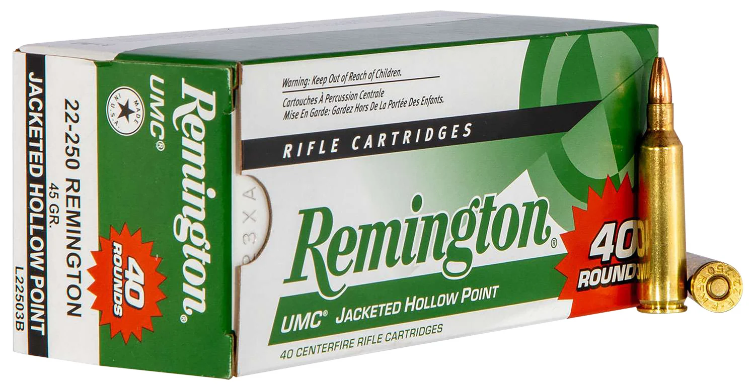 Remington UMC .22-250 Rem 45 gr JHP 40rd Value Pack