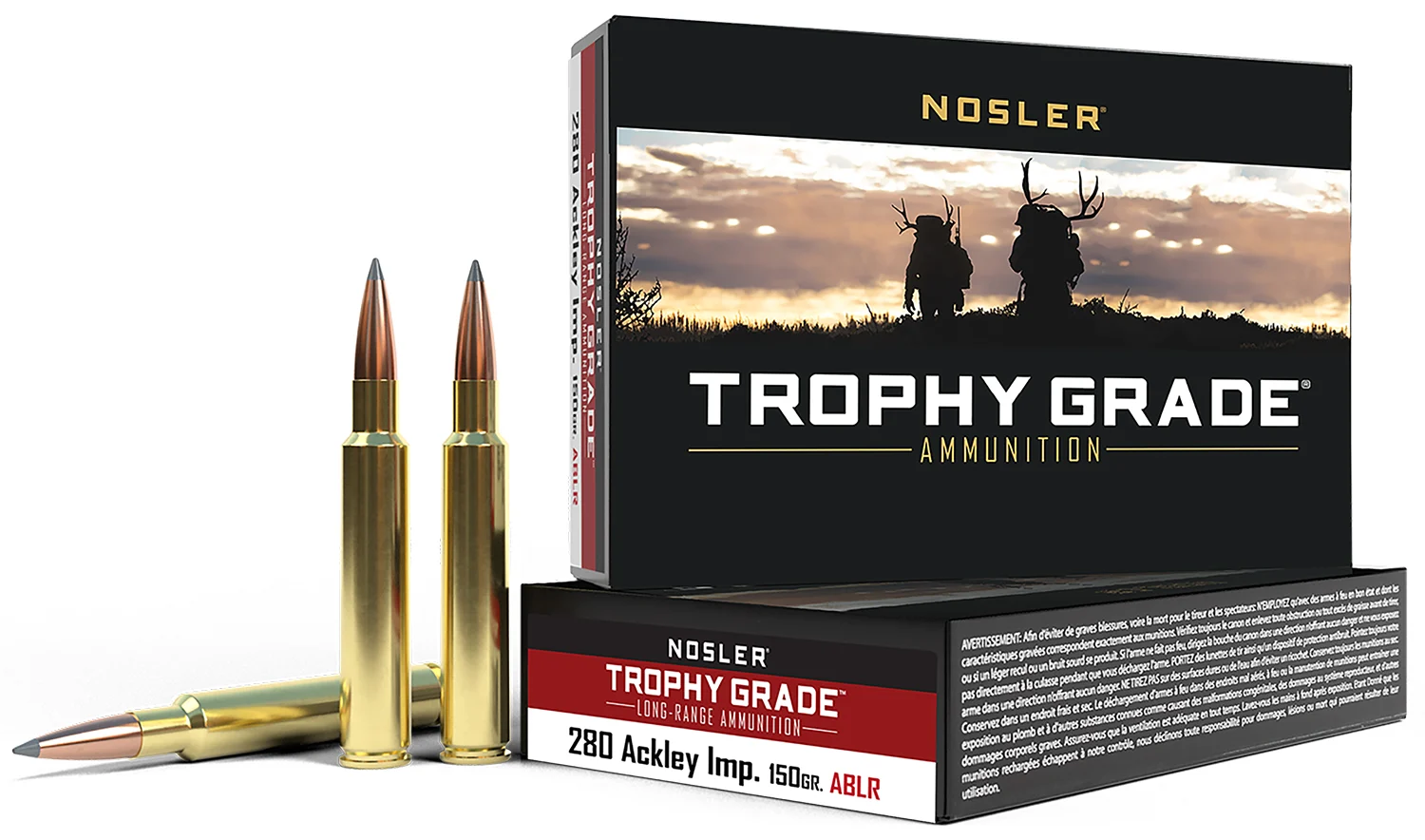 Nosler .280 Ackley Improved 150 gr AccuBond-LR, 20/Box