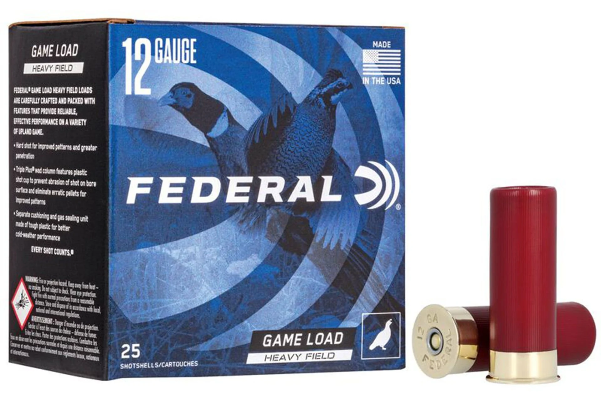 Federal Game Load 12 Gauge 2.75 7.5 Grain Shotshell Shotgun Ammo - 25 Rounds - FEH12175BX