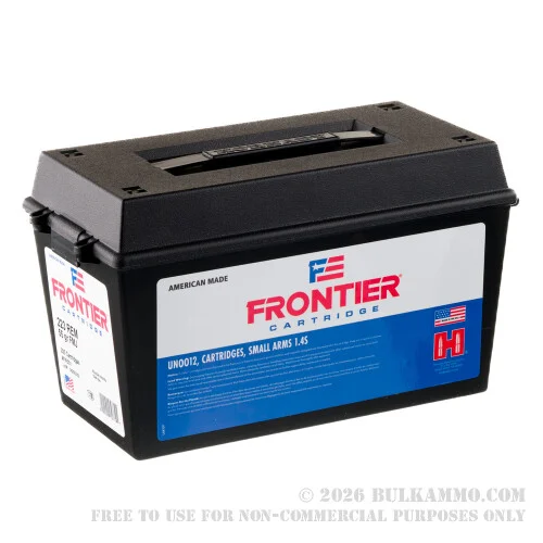 200 Rounds of .223 Ammo by Hornady Frontier - 55gr FMJ