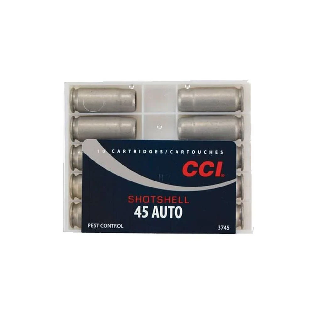 CCI Shotshell .45 ACP #9 Shot 120gr 1100fps Ammunition Handgun Ammo - 10 Rounds - 3745